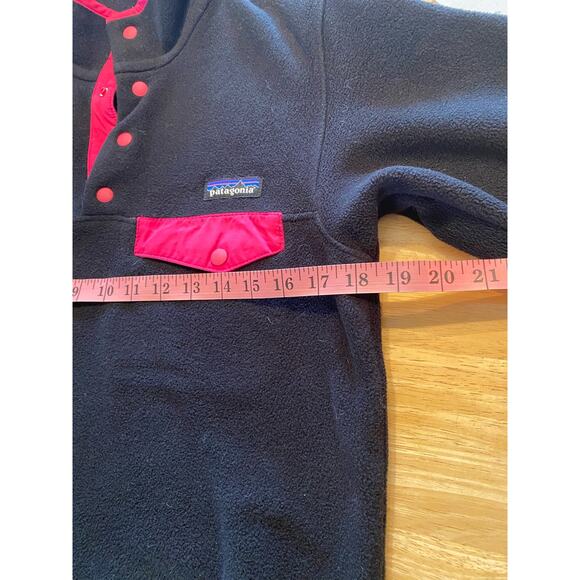Patagonia Women's Synchilla Snap T Jacket XS Black Fleece Pullover - Picture 4 of 6